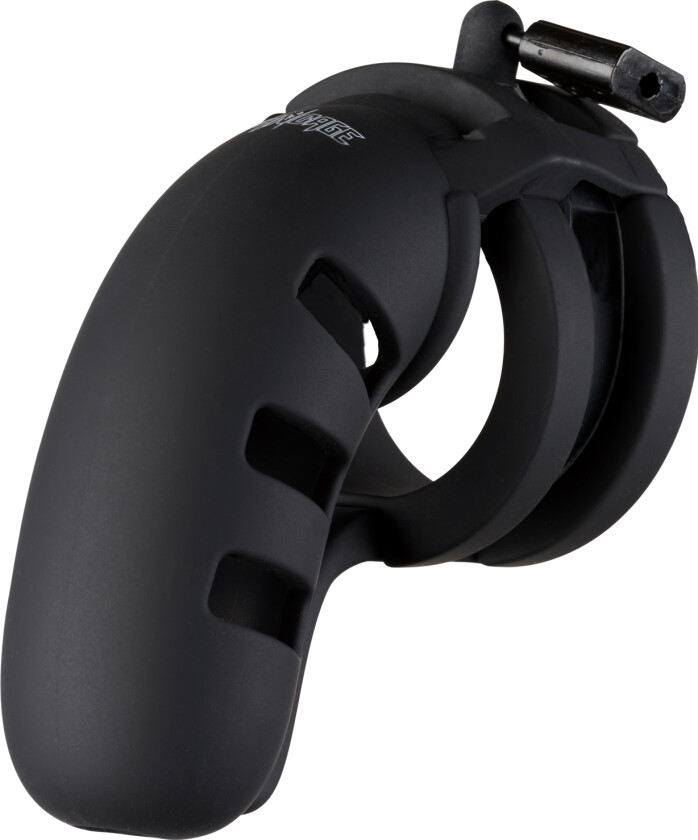 Mancage 19 Kyskhetsbur med Testikkel-splitter - Svart