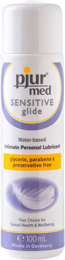 Pjur MED Sensitive Glide Vannbasert Glidemiddel 100 ml   - Hvit