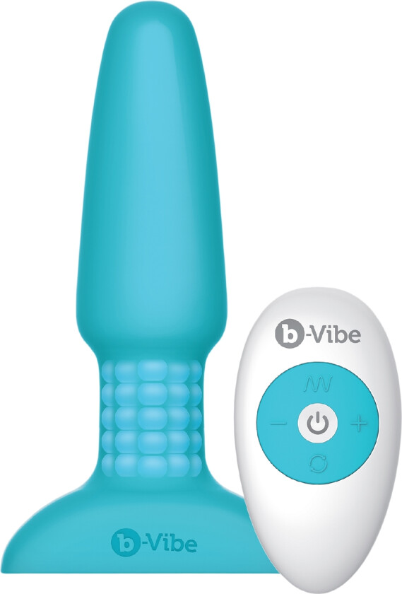 B-Vibe Fjernstyrt Rimming Plug - Blå