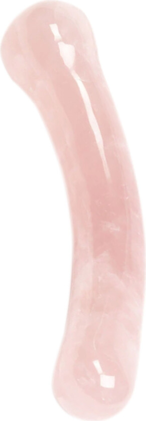 The Heart Curve Rosen Quartz Dildo - Lyserosa