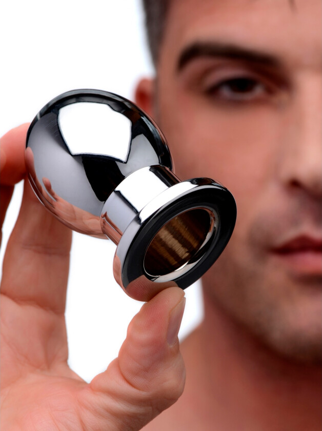 Aluminium Tunnel Butt Plug - Sølv - M