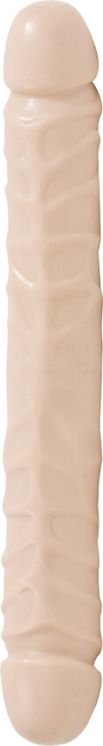 Jr. Veined Dobbeldildo - Beige