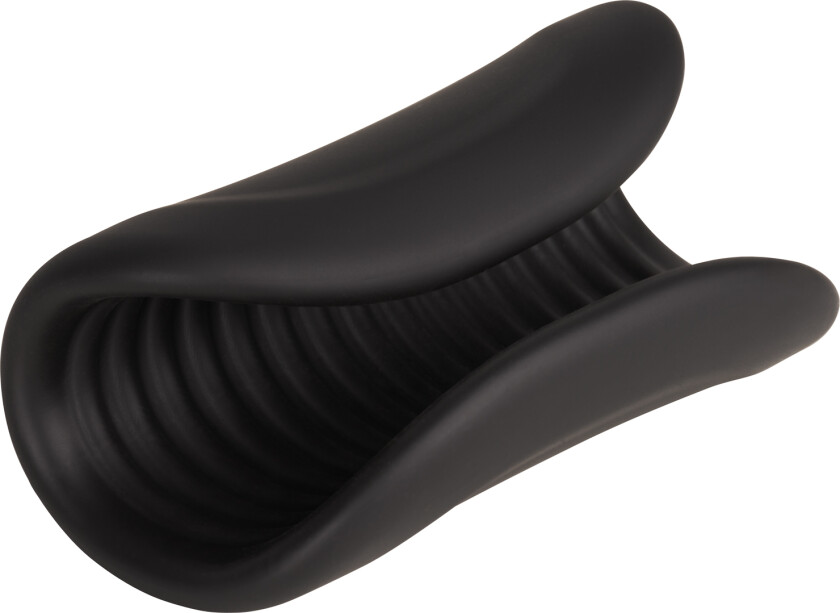 Rillet Silikon Stroker - Svart