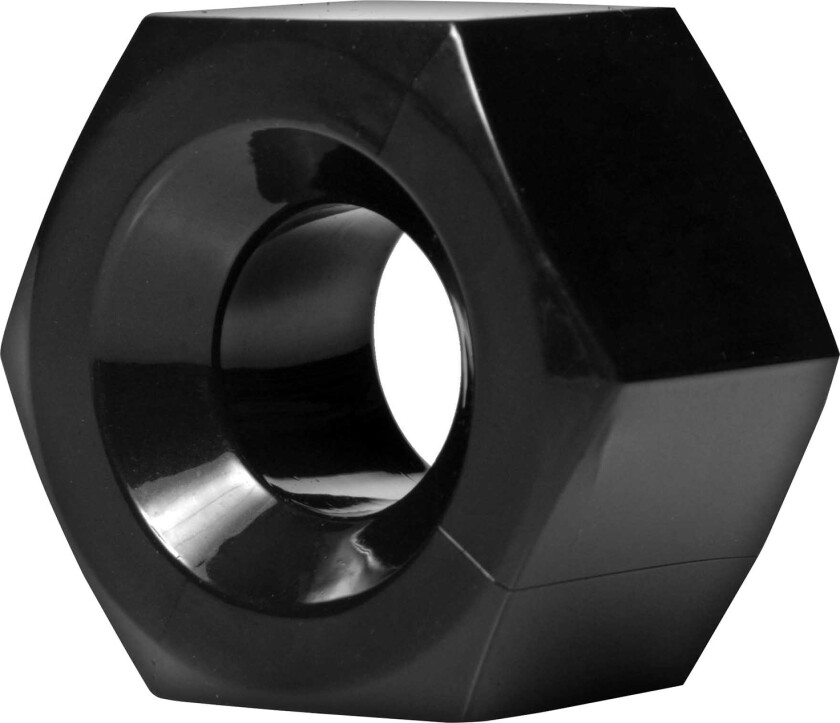 Hex Penisring og Ball Stretcher   - Svart