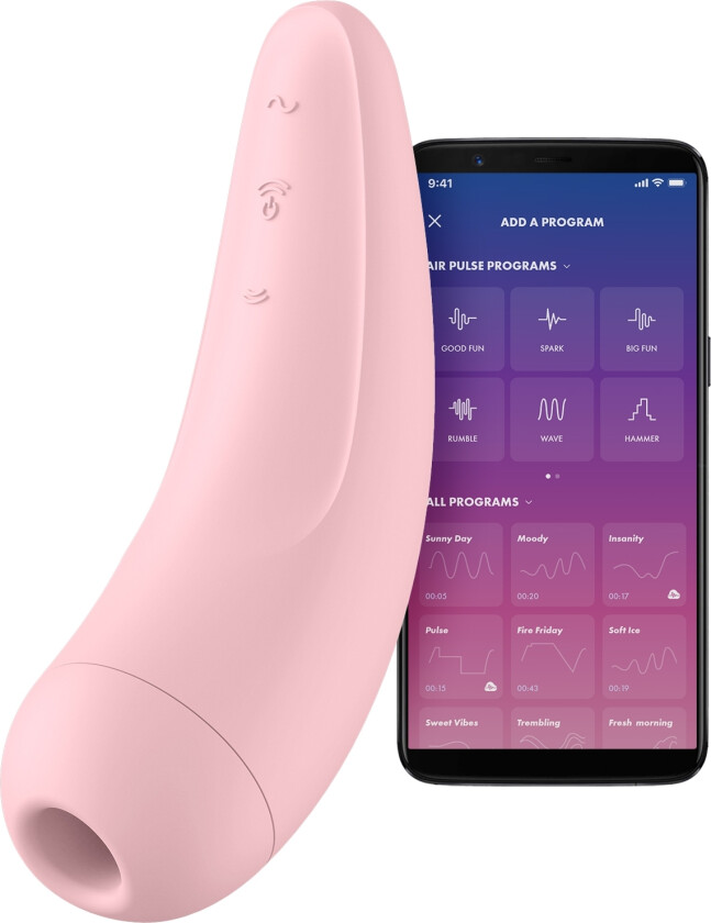 Curvy 2+ Appstyrt Klitorisstimulator - Lyserosa