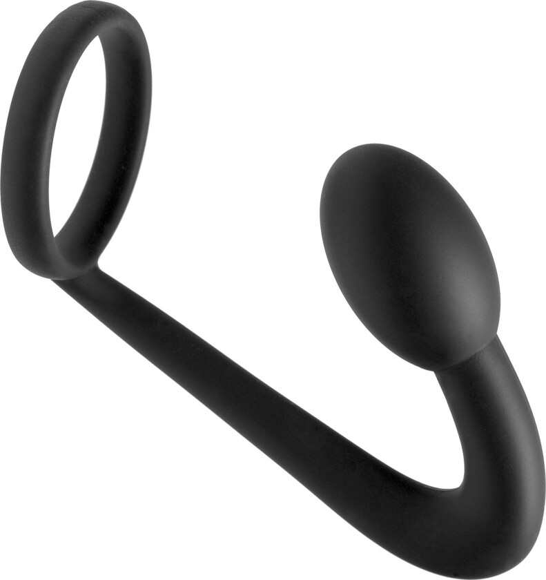 Prostatic Play Explorer Penisring med buttplug - Svart