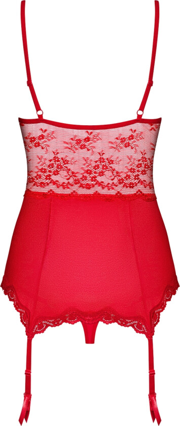 Lovica Chemise Corsagesett - Rød - S/M