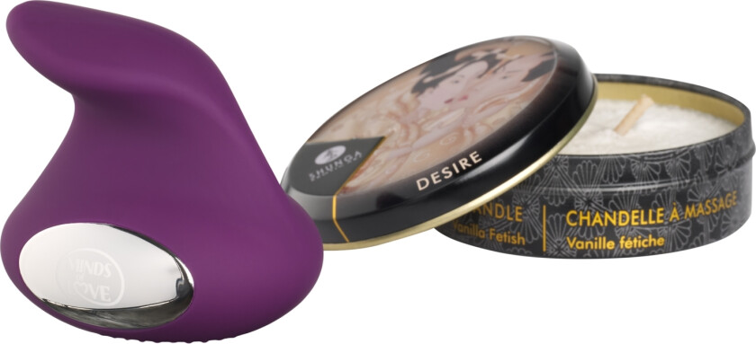 Sweetie vibrator og lys massasjesett - Lilla