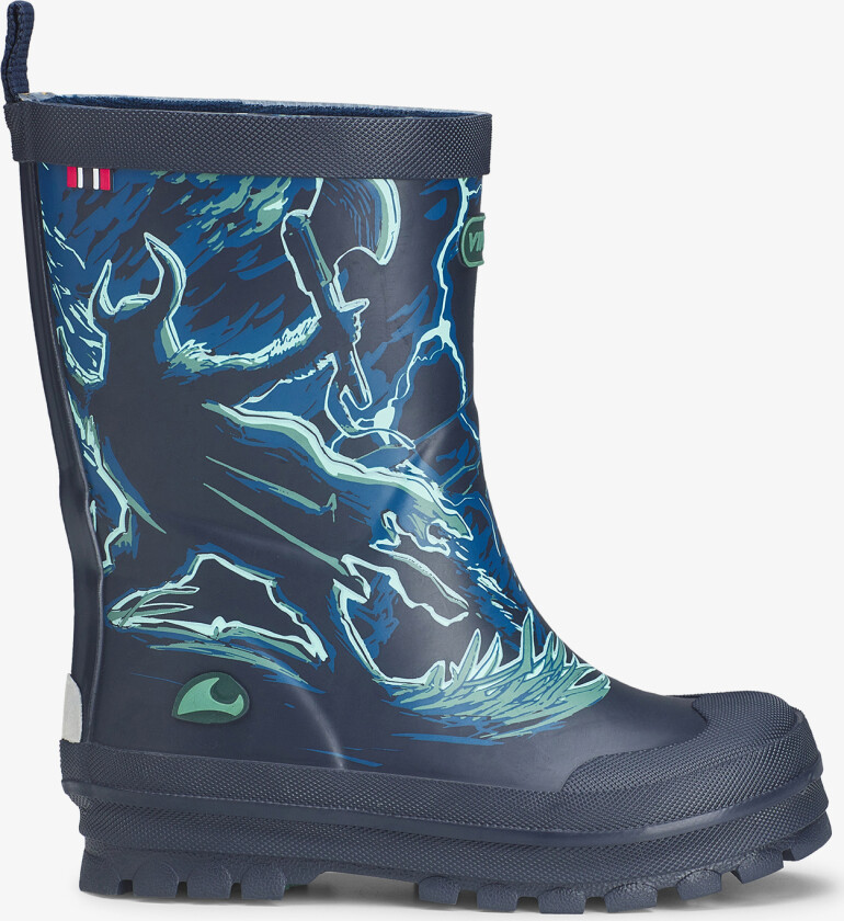 Jolly Print Navy/Bluegreen Rubber Boot