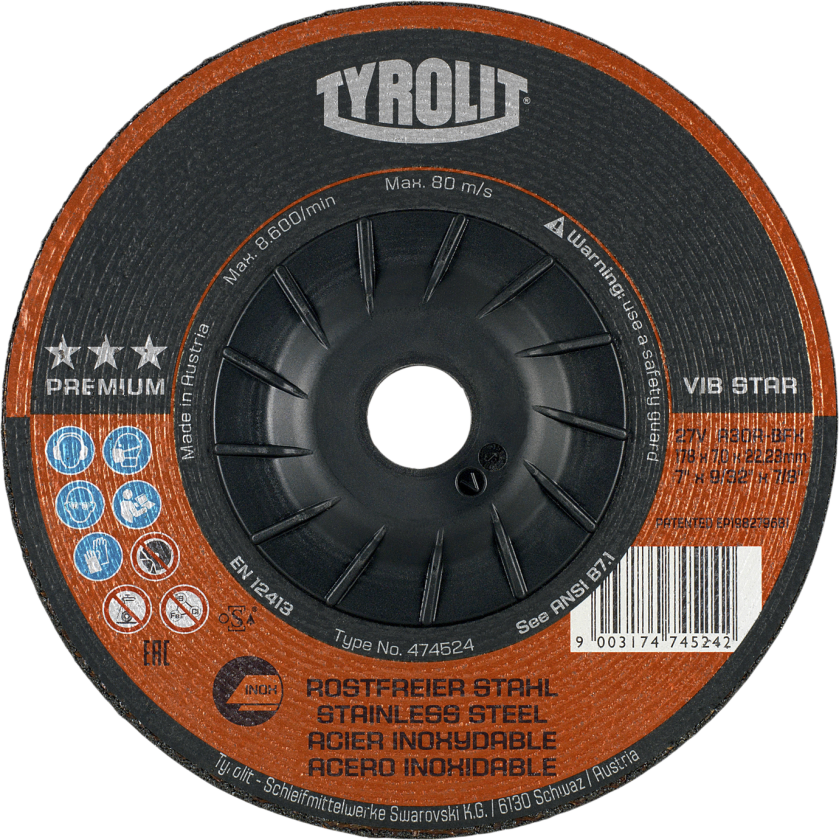 Skrubskive Premium 27EV ø178Ã7 A30R-BFX