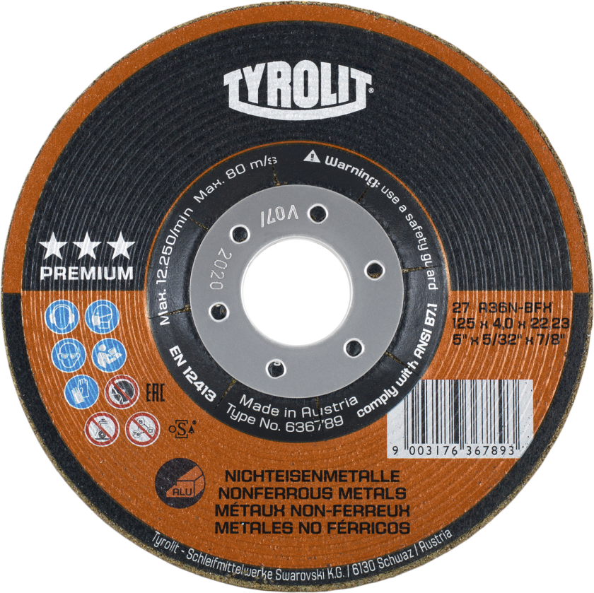 Skrubskive Premium 27E ø125Ã4 A36N-BFX