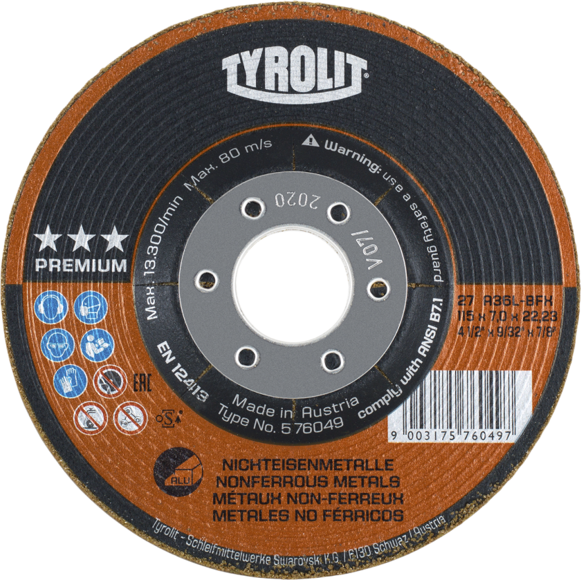 Skrubskive Premium 27E ø115Ã7 A36L-BFX