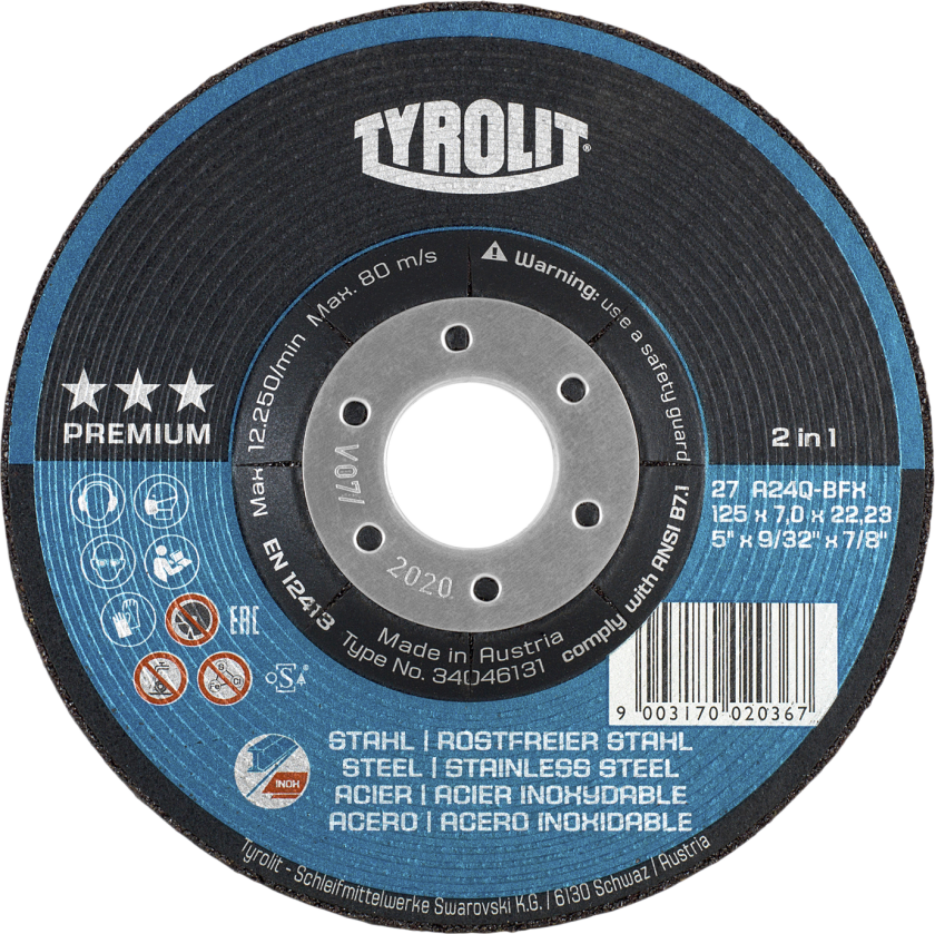 Skrubskive Premium 27E ø115Ã7 A24Q-BFX