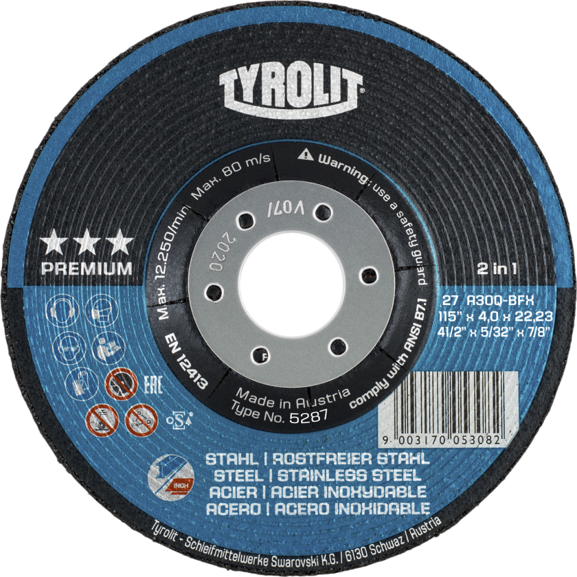 Skrubskive Premium 27E ø115Ã4 A30Q-BFX
