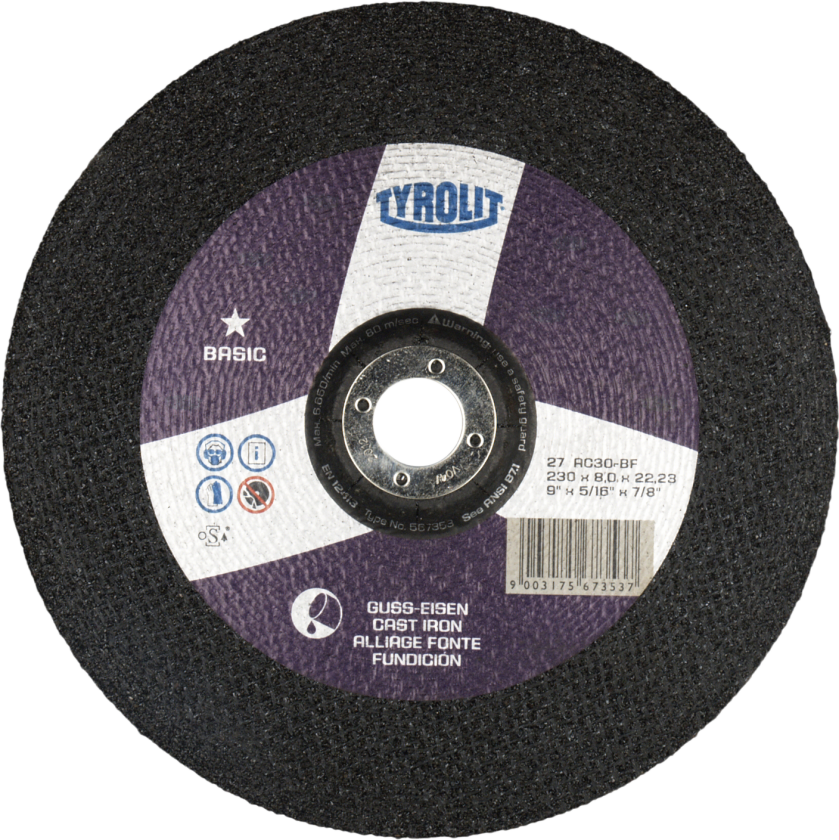 Skrubskive Basic 27C ø230Ã8 AC30N-BF