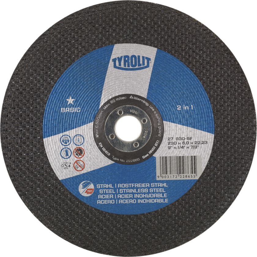 Skrubskive Basic 27C ø230Ã4,3 A30Q-BF