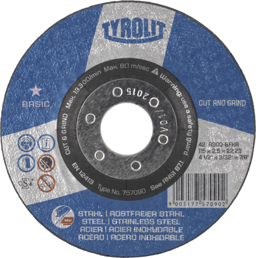 Skære-/skrubskive Basic 27CC ø115Ã2,5 A30Q-BF