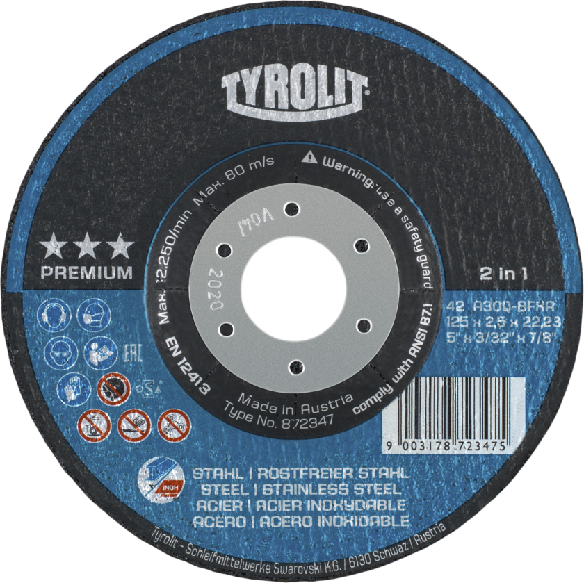 Skæreskive Premium 42F ø115Ã2,5 A30Q-BFXA
