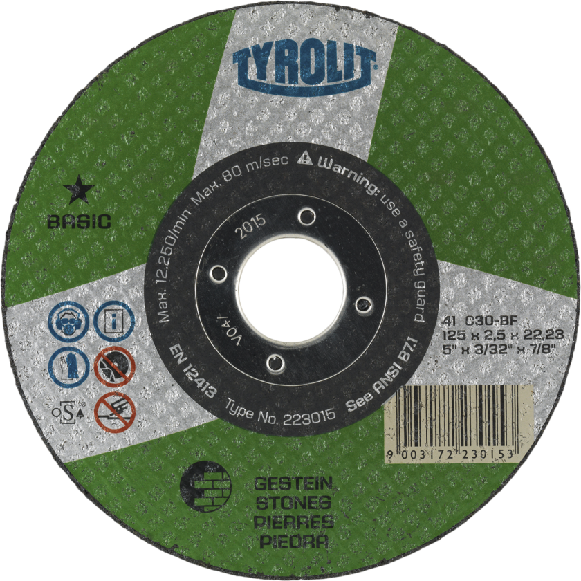 Skæreskive Basic 42C ø125Ã2,5 C30-BF