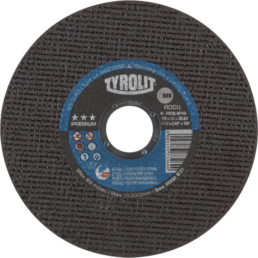 Skæreskive Premium 41F ø125Ã1 A60Q-BFKA