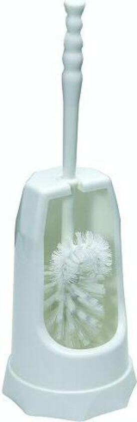 Toalettbørste med holder hvit 505518