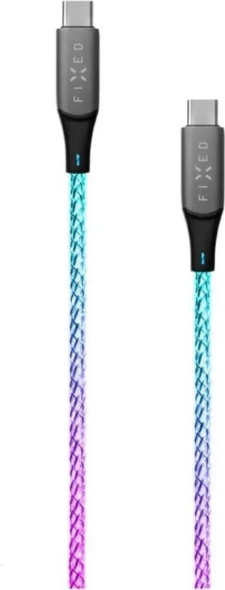 Fixed Forever Lysende LED USB-C til USB-C-kabel 60W 1.2 m - Flerfarget