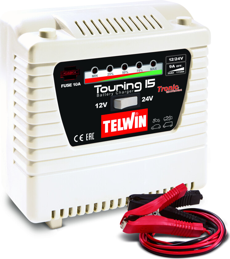 Bilde av TELWIN TOURING 15 batterilader 12/24 V