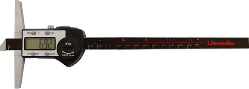 Digital Dybdemål med Skyvelære 0-150x0,01 mm IP54 DIN862 Mini-USB