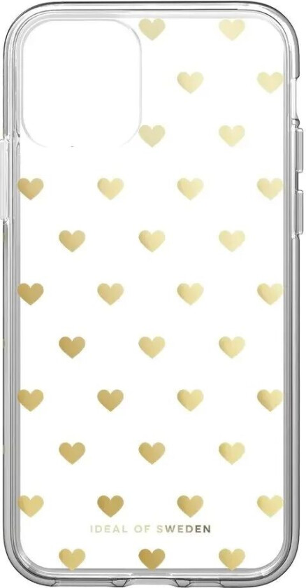 iPhone 11 iDeal Of Sweden Clear Deksel - Golden Hearts