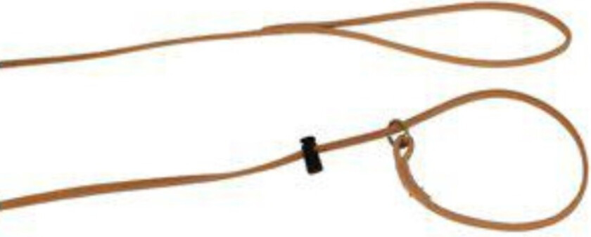 Utstillingskobbel Lær Retriever Ring med stopp 6mm x 160cm - Natur