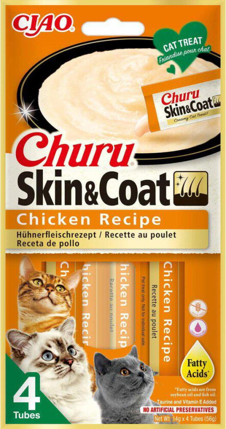 Bilde av Churu Skin & Coat Chicken, 4st