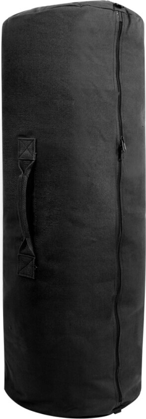 Canvas Duffle Bag w. Zip - Black Giant