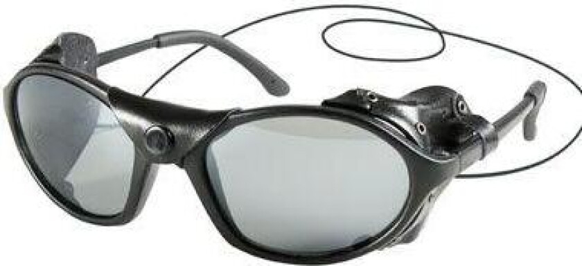Tactical sunglasses with leather sun visor Black