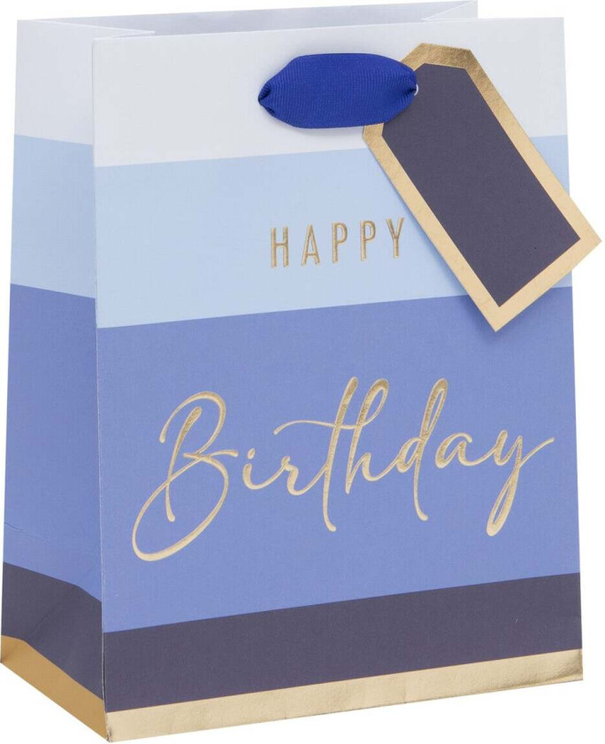 Gavepose Medium H Bday Stripe