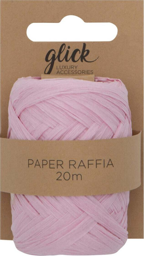 Gavebånd Paper Raffia 20m Baby Pink