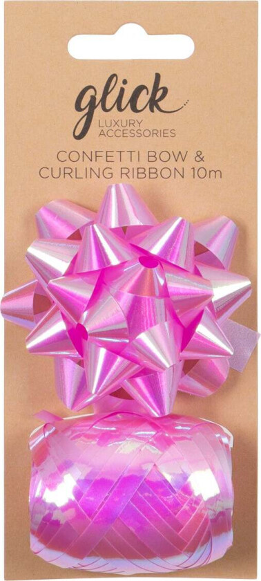 Rosett Og Gavebånd Irridescent Baby Pink