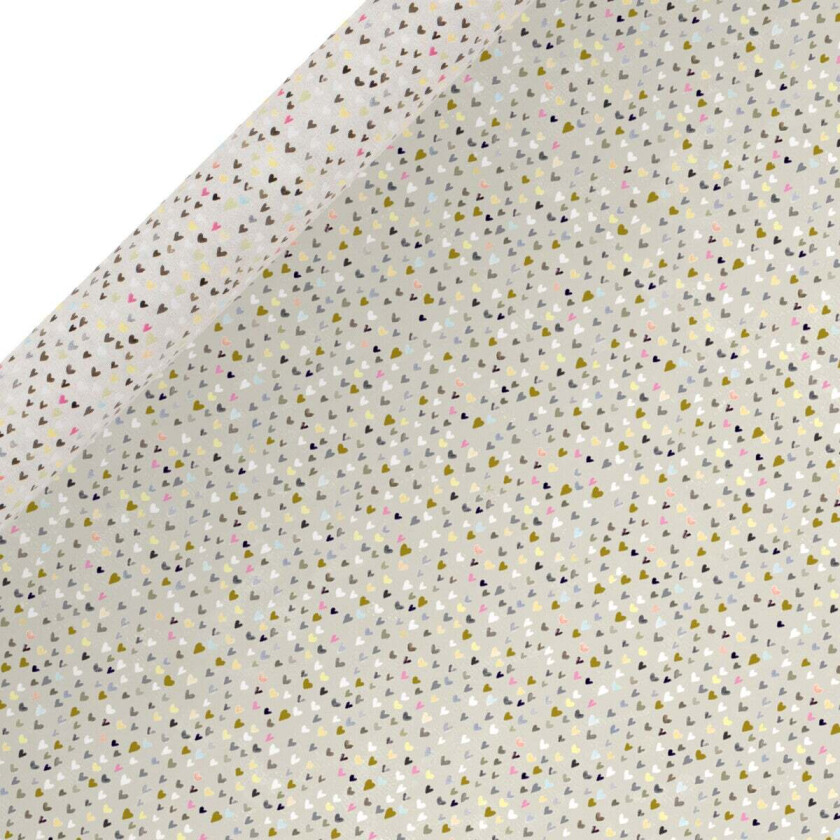 Gavepapir 4m Ps Hearts Cream