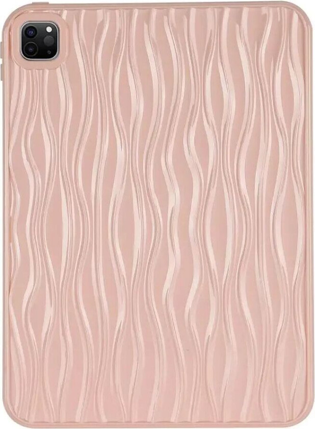 iPad Pro 11" (2022 / 2021 / 2020 / 2018) Fleksibelt Plast Deksel - Bølget Design - Rosa