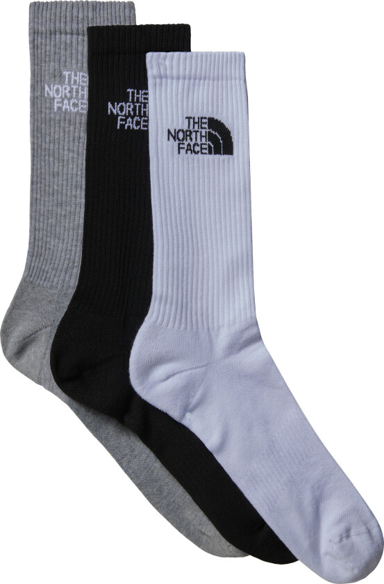 Multi Sport Cushion Crew Socks 3-Pack Black Assorted M (41-43), Black Assorted