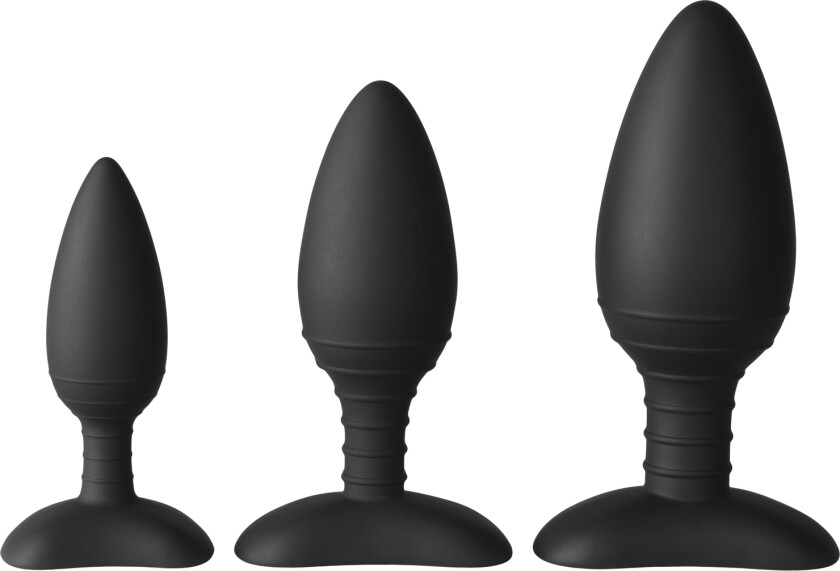 Butt Plug Trio-sett      - Svart