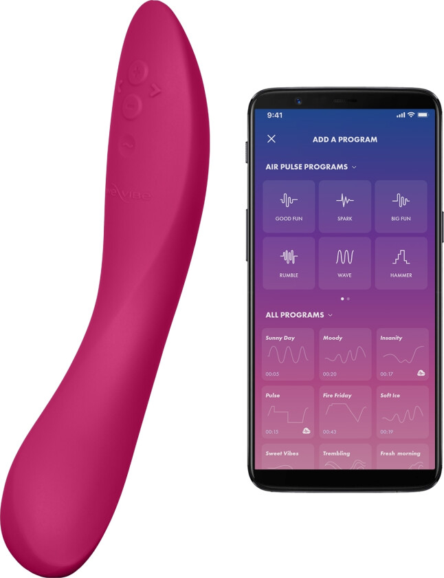 Rave 2 G-punktsvibrator med App    - Fuchsia