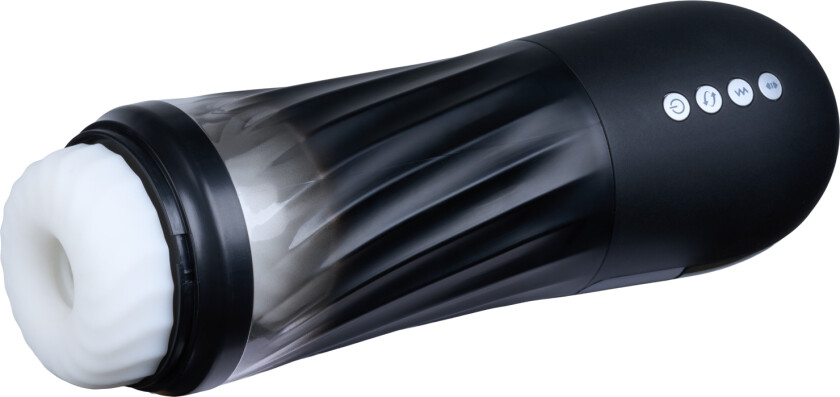 Steelcan Automatisk Thrusting Masturbator med Vibrasjoner - Hvit