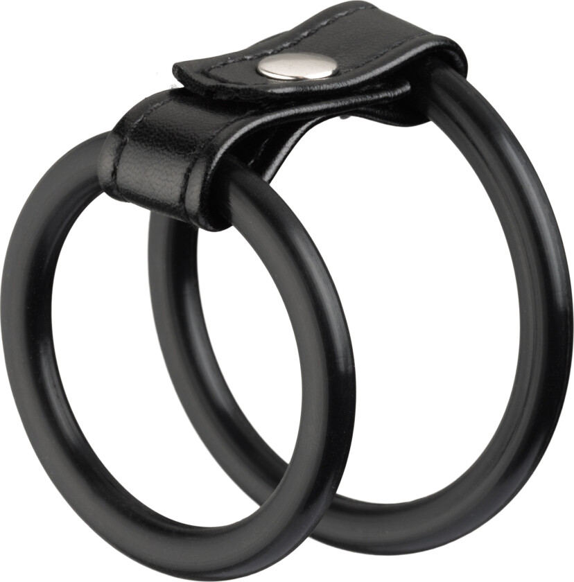 C&B Gear Duo Testikkel- og Penisring - Svart