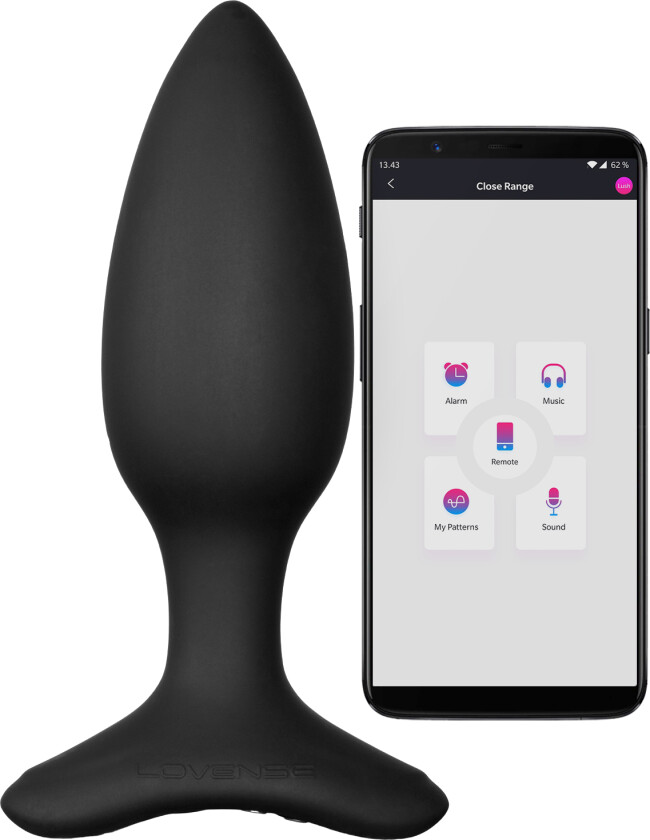 Hush 2 App-styrt Small Butt Plug - Svart