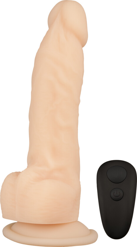 Roterende og Vibrerende Dildo 20 cm - Beige