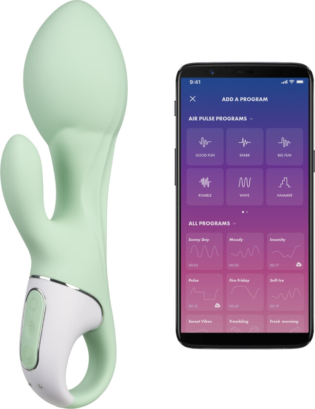 Air Pump Bunny 5 App-styrt Oppblåsbar Rabbitvibrator - Turkis