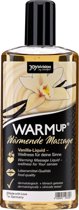Joydivision WARMup Varmende Massasjeolje med Smak 150 ml - Gul