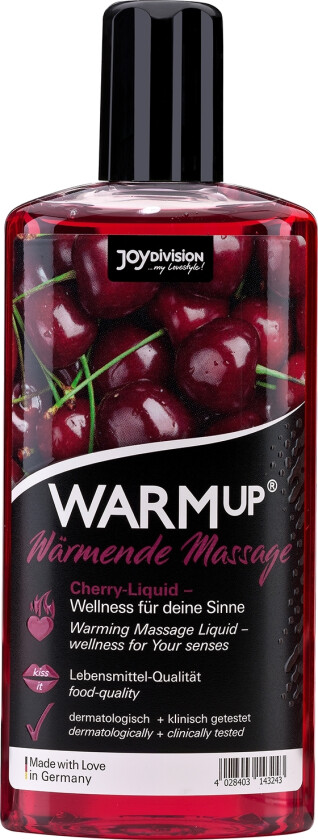 Joydivision WARMup Varmende Massasjeolje med Smak 150 ml - Rød