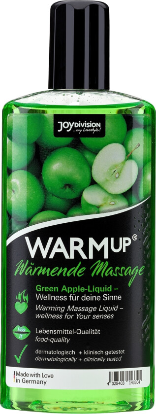 Joydivision WARMup Varmende Massasjeolje med Smak 150 ml - Grønn