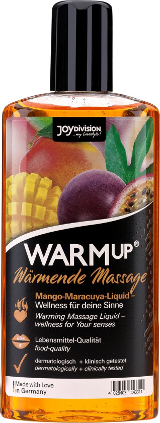 Joydivision WARMup Varmende Massasjeolje med Smak 150 ml - Oransje
